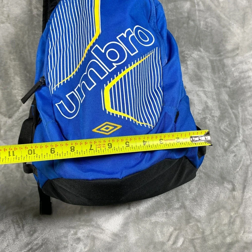 Umbro Backpack Bue Soccer Travel Daypack Commuter School Padded Embroidered Logo